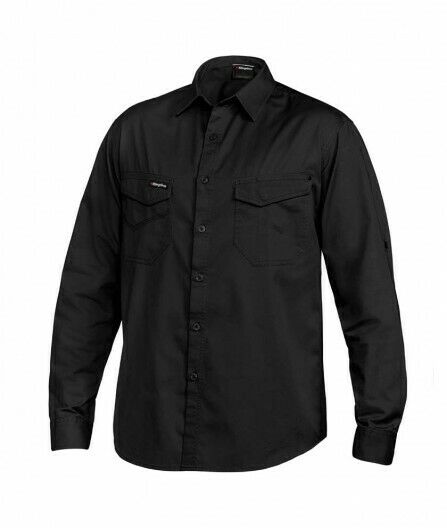 KingGee Mens Tradies Shirt L/S Fashioned Workwear Lightweight Breathable K14350