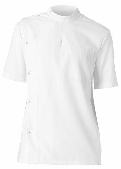 NNT Unisex Adults Neatron Stud Front Jacket Chef White Classic Fit Work CATP2H-Collins Clothing Co