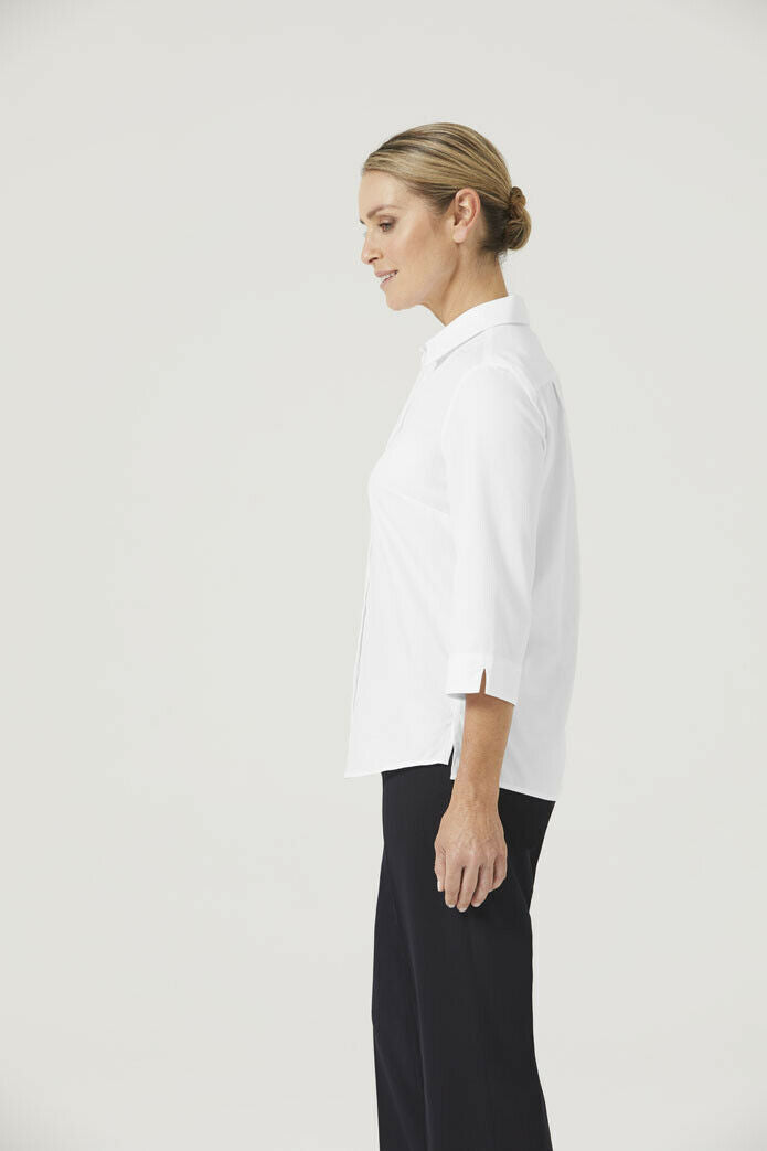 NNT Womens Formal Stretch Twill 3/4 Sleeve Shirt Regular Collar Business CATUFP-Collins Clothing Co