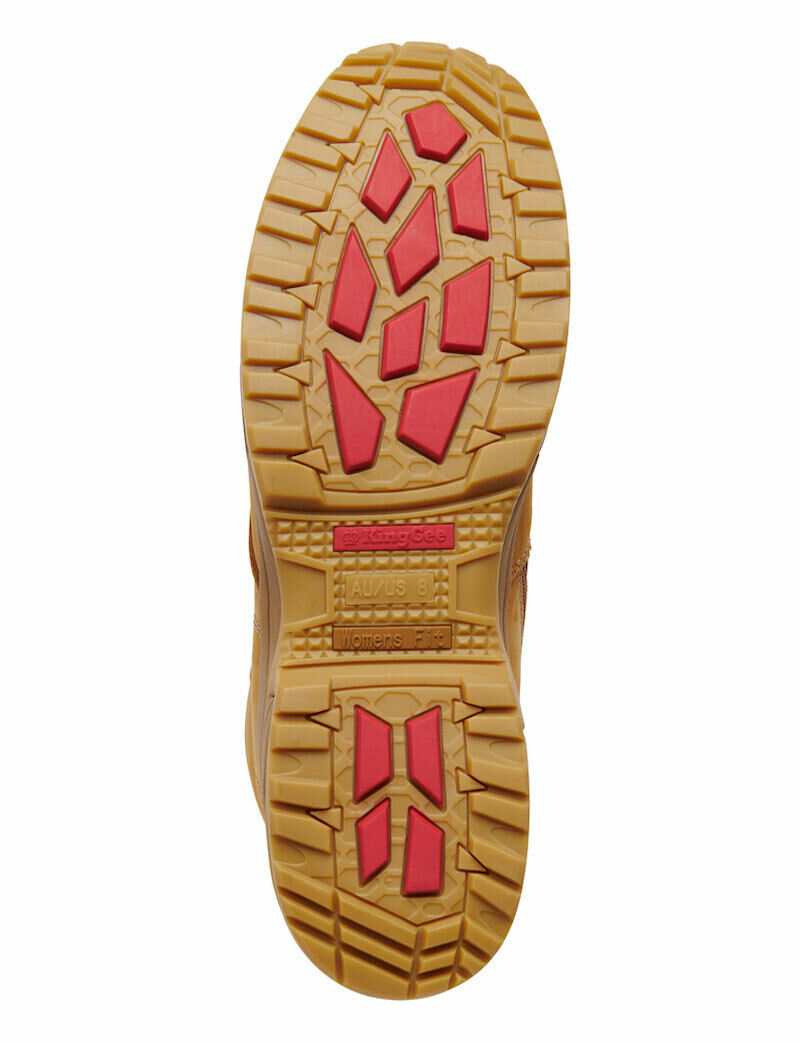 KingGee Womens Tradie Zip Work Safety Boots Nubuck Leather Comfortable K27380-Collins Clothing Co