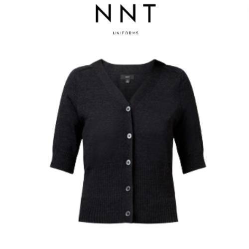 NNT Womens Wool Rich SS Rib Trim Cardigan V Neck Button Shirt CAT5CK