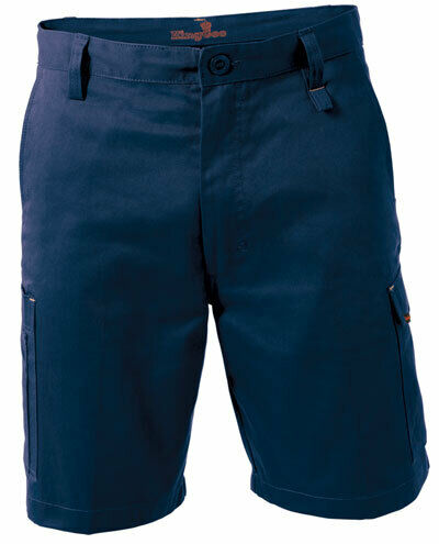 KingGee Mens Workcool 1 Shorts Workwear Modern Contoured Fit Cotton Comfy K17800