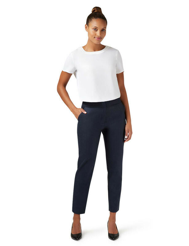 NNT Womens Sharkskin Slim Formal Detail Pants Tough Business Waistband CAT3KQ-Collins Clothing Co