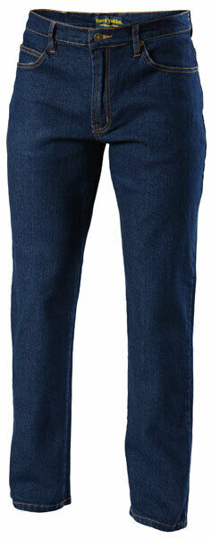 Hard Yakka Mens Stretch Cotton Denim Tough Work Tough Straight Jeans Y44610-Collins Clothing Co