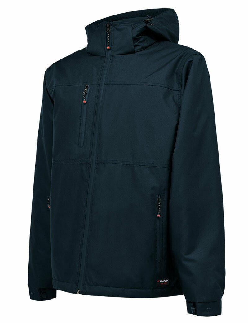 KingGee Winter Insulated Jacket Weather Rain Waterproof Hood Fleece K05025-Collins Clothing Co