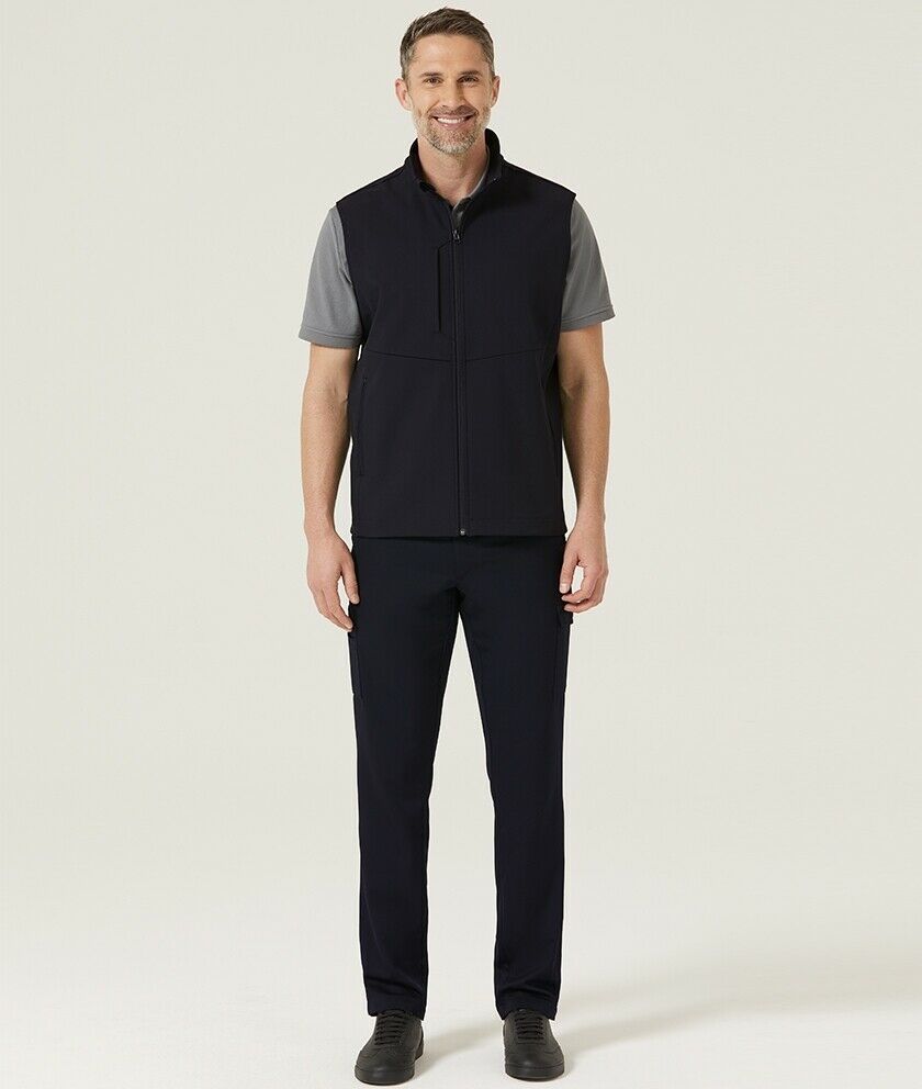 Mens NNT Warm Bonded Fleece Sleeveless Zip Vest Black Navy Business Smart CATF2H-Collins Clothing Co