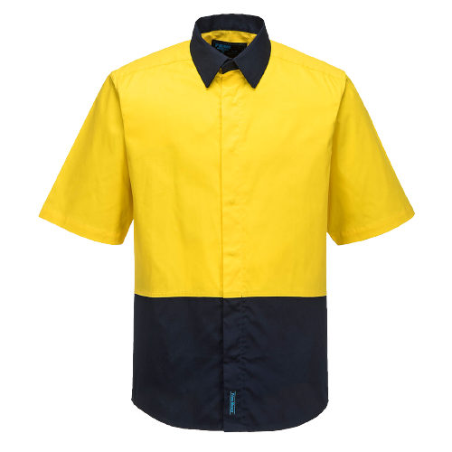 Portwest Food Industry Lightweight Cotton Shirt Reflective 2 Tone Safety MF152