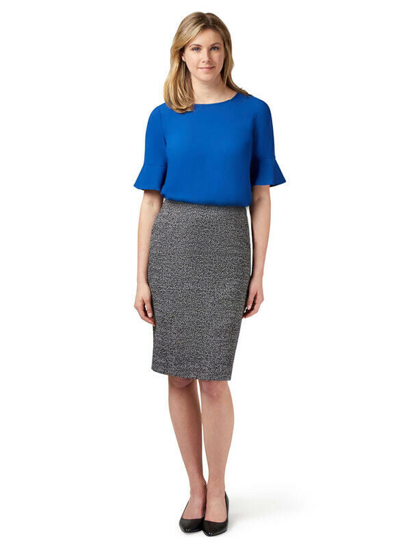 NNT Womens Business Textured Tweet Pencil Skirt Cotton Knee length CAT2NG-Collins Clothing Co