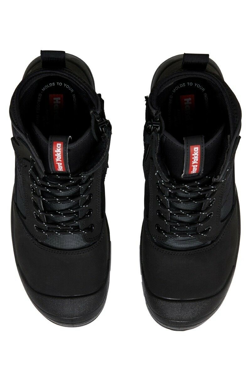 Hard Yakka Nite Vision Work Boots Comfy Leather Workwear Water Resistant Y60235-Collins Clothing Co