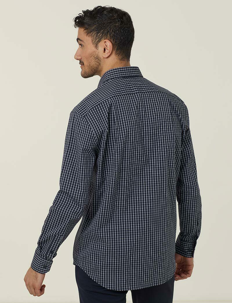 NNT Mens Business Long Sleeve Check Shirt Avignon Formal Shirts Comfort CATJDE-Collins Clothing Co
