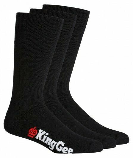 KingGee Mens 3 Pack Bamboo Work Socks Comfort Breathable Workwear K09230-Collins Clothing Co