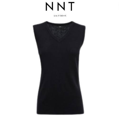 NNT Womens V-Neck Vest Black Sleeveless Vest Shirt CAT5BS