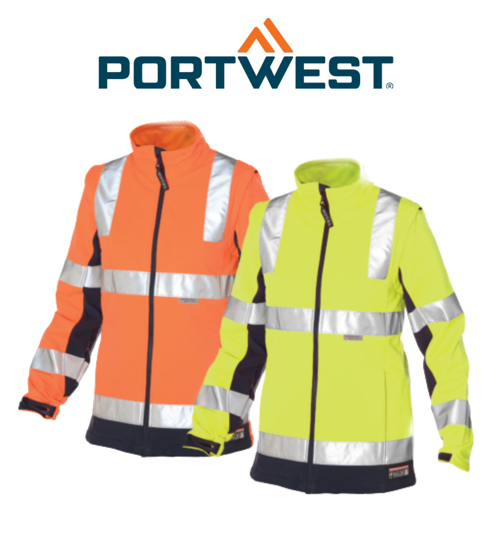 Portwest Women Huski Kimberly Jacket Softshell Reflective Hi-Vis Safety K7003