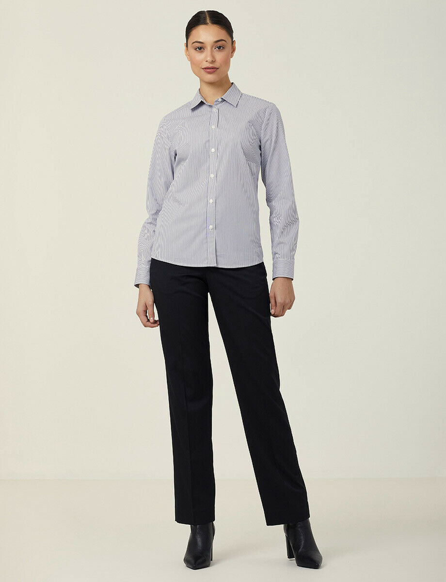 NNT Womens Avignon Stripe Long Sleeve Formal Shirt Comfy Business Shirts CATUKT-Collins Clothing Co