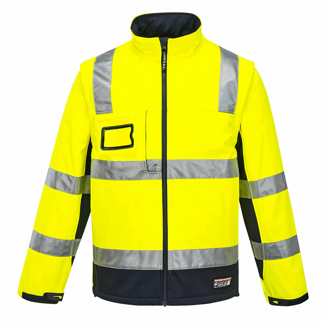 Portwest Mens Huski Chassis Jacket Softshell 2 in 1 Reflective Safety Tape K8074-Collins Clothing Co