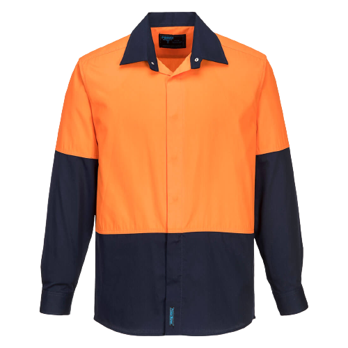 Portwest Food Industry Lightweight Cotton Shirt Reflective Work Safety MF150-Collins Clothing Co