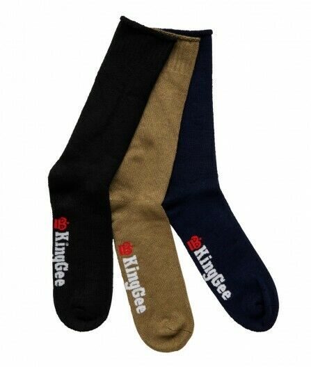 KingGee Mens Bamboo Work Socks 3 Pack Breathable Comfortable Workwear K09271-Collins Clothing Co