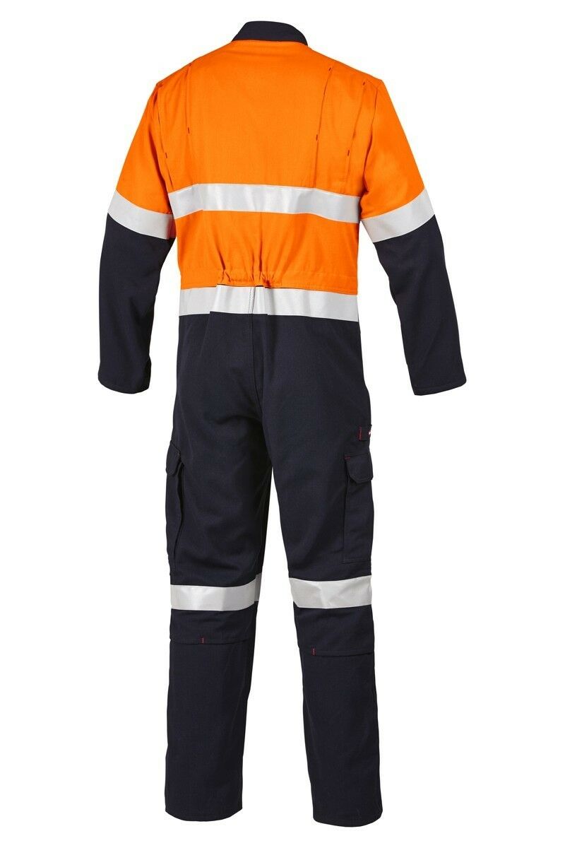 Mens Hard Yakka Protect Hi-Vis 2 Tone Tecasafe Plus Coverall Safety Taped Y00303-Collins Clothing Co