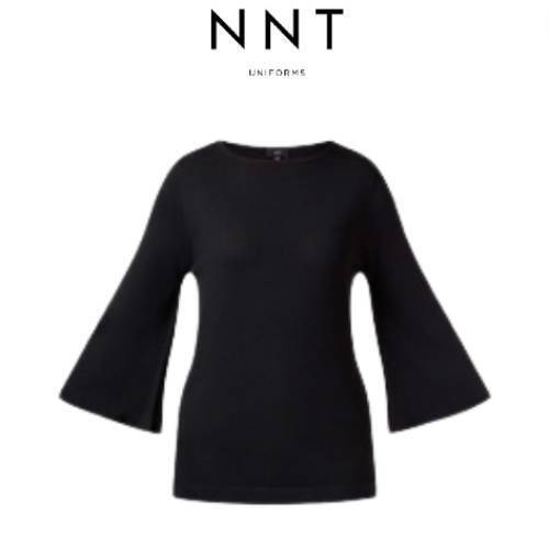 NNT Womens Wide Sleeve Knit Top Classic Fit Black Dress CAT5C8