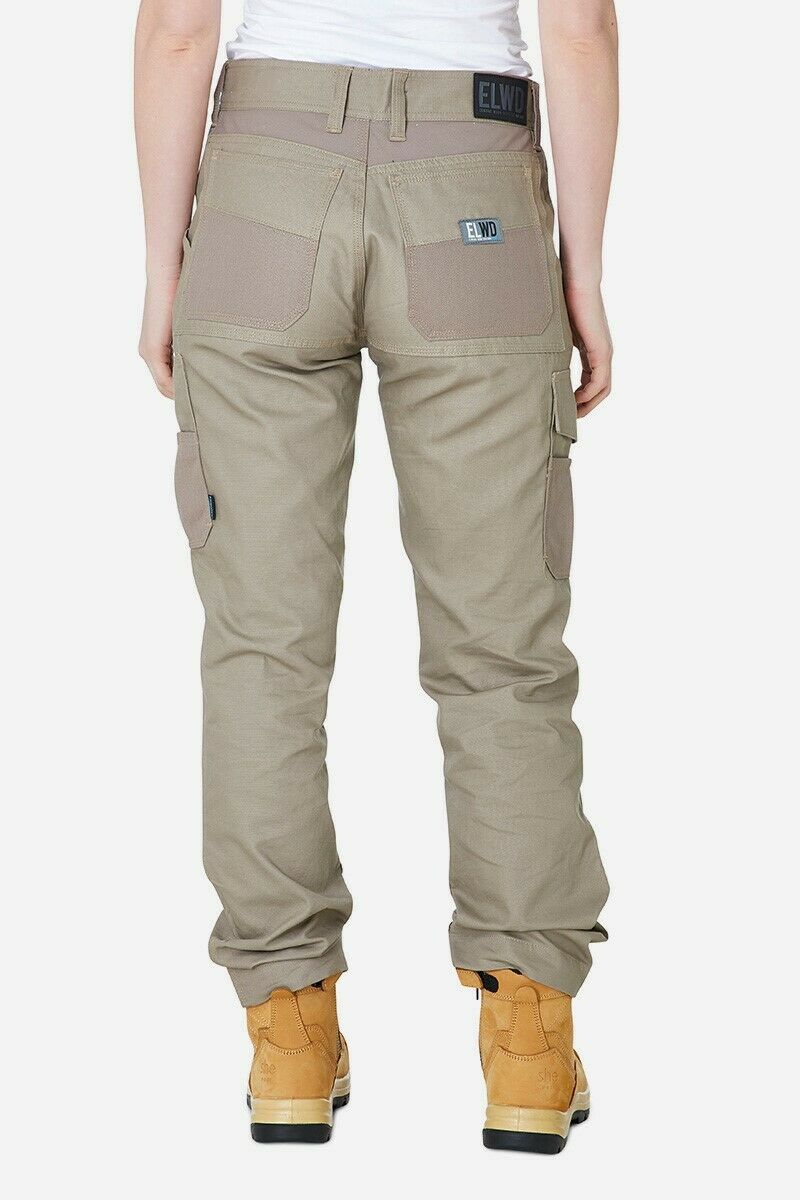 Womens Elwood Utility Work Pants Stretch Canvas Phone Pocket Tradie Tough EWD501-Collins Clothing Co