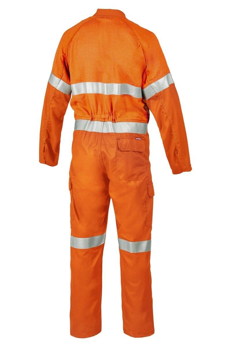 Mens Hard Yakka Protect Hi-Vis Safety Orange Tecgen Coverall Lightweight Y00100-Collins Clothing Co