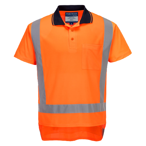 Portwest TTMC Short Sleeved Polo Lightweight Reflective Work Safety TM311-Collins Clothing Co
