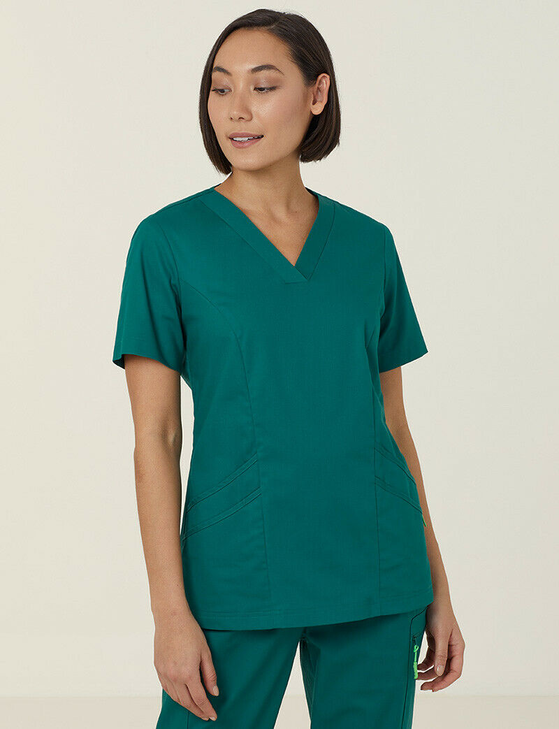NNT Uniform Womens Next Gen Antibacterial Florence Scrub Top V Neck Nurse CATULM-Collins Clothing Co