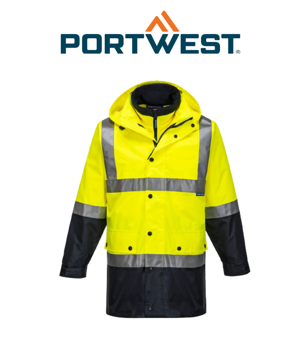 Portwest Eyre Day/Night 3-in-1 Jacket 2 Tone Reflective Work Safety MJ996