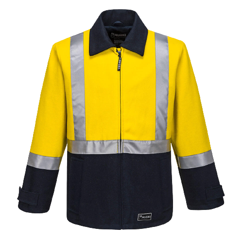 Portwest Mens Huski Bluey Jacket Hi Vis Full Zip Flame Resistant Lining K8018-Collins Clothing Co