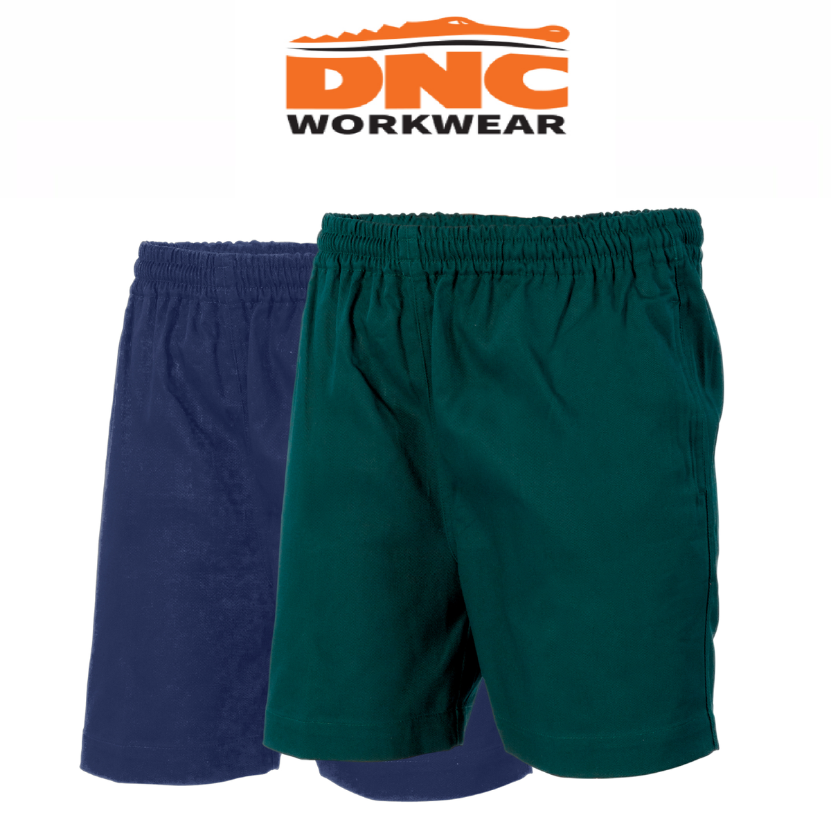 DNC Workwear Men Drill Elastic Drawstring Shorts Comfortable Pant Work 3305