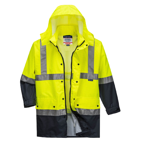 Portwest Mackay Anti-Static Jacket Waterproof Hood Reflective Work Safety MJ370-Collins Clothing Co