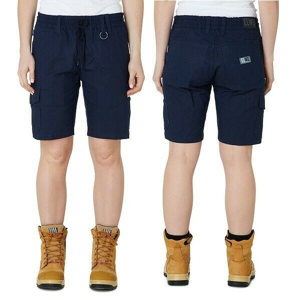 Womens Elwood Elastic Utility Shorts Cargo Phone Pocket Work Tough Comfy EWD602-Collins Clothing Co