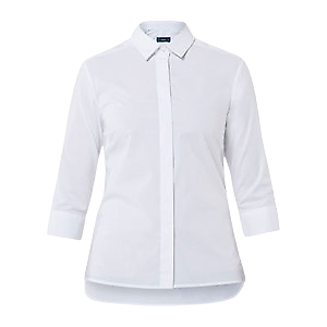 NNT Womens Stretch Cotton Blend 3/4 SLV Tunic Shirt White Classic Fit CATU2P-Collins Clothing Co