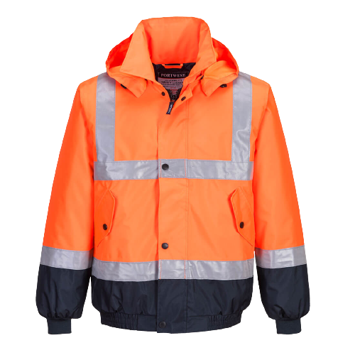 Portwest Hi-Vis Flying Jacket 2 Tone Waterproof Reflective Safety Work MJ204-Collins Clothing Co