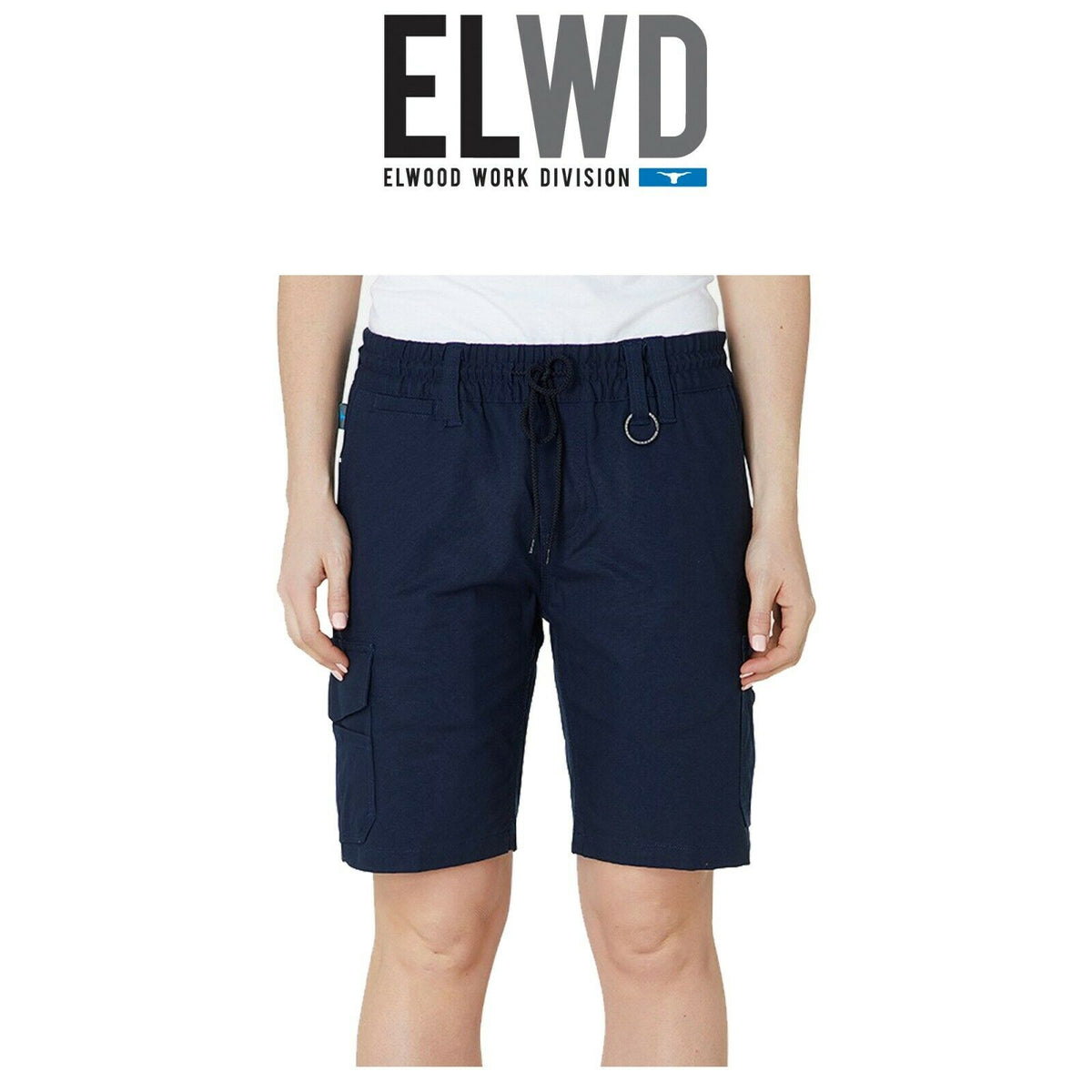 Womens Elwood Elastic Utility Shorts Cargo Phone Pocket Work Tough Comfy EWD602-Collins Clothing Co