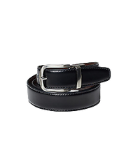 NNT Mens Reversible Leather Belt Black/Brown Side Twist Buckle Belt CATAJP-Collins Clothing Co