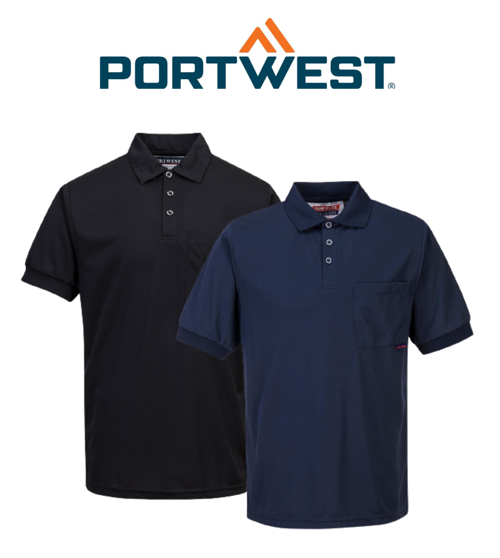 Portwest Short Sleeve Solid Colour Micro Mesh Polo Breathable Casual Shirt MP101