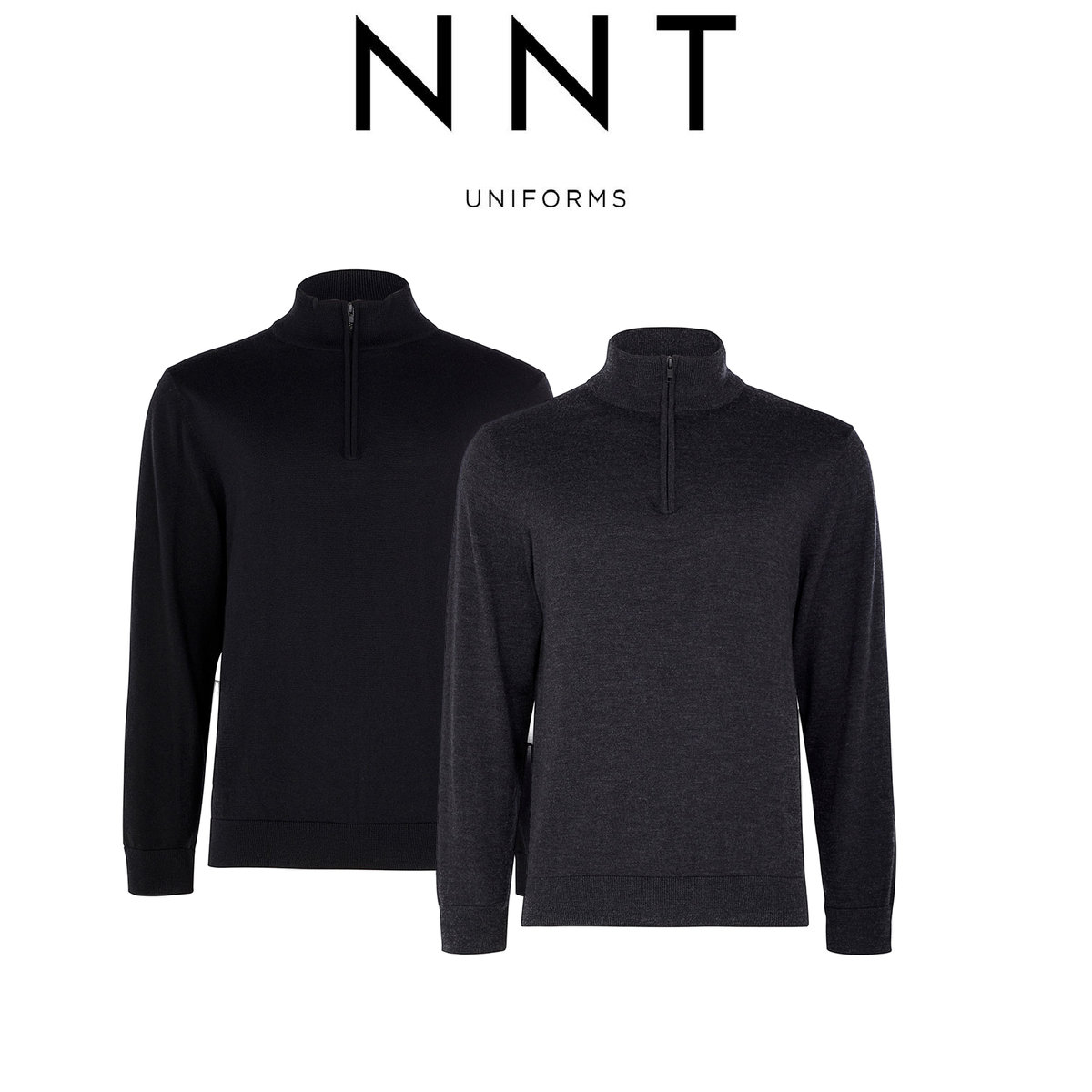 NNT Mens Wool Blend Knit Sweater Zip Neck Winter Warm Comfort Long Sleeve CATE37