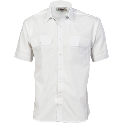 DNC Workwear Mens  Polyester Cotton Work Shirt Short Sleeve Business Casual 3211
