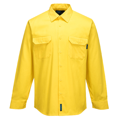 Portwest Hi-Vis Regular Weight Long Sleeve Shirt Breathable Polo Shirt MS988-Collins Clothing Co