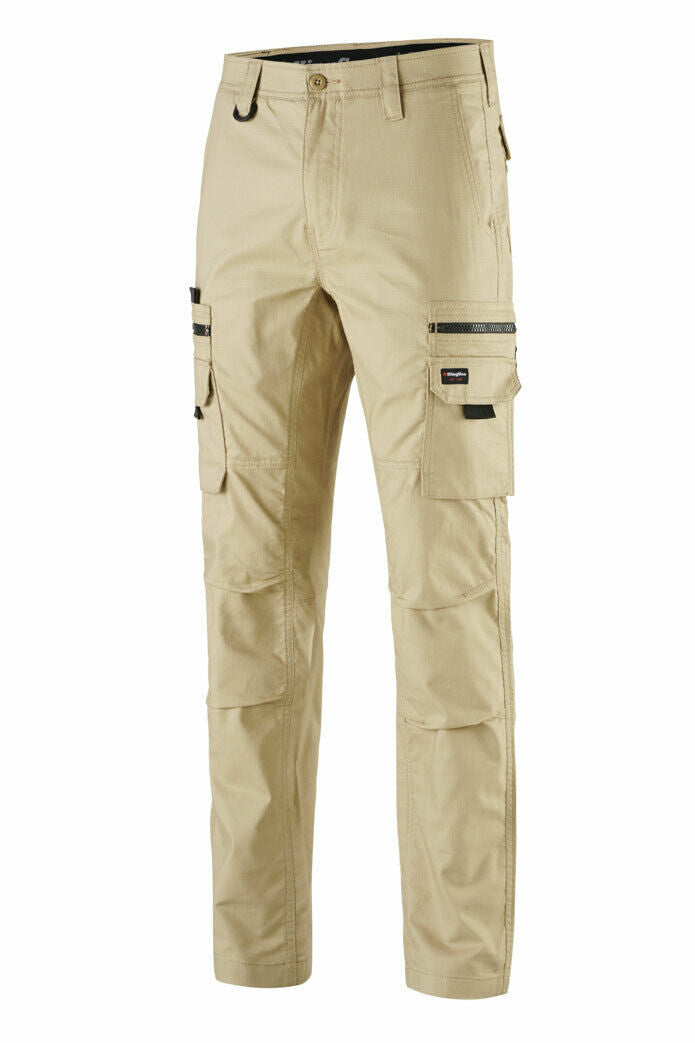 KingGee Mens N Force Pant Cotton Comfy Cargo Pants Work Stretch Denim K13001-Collins Clothing Co