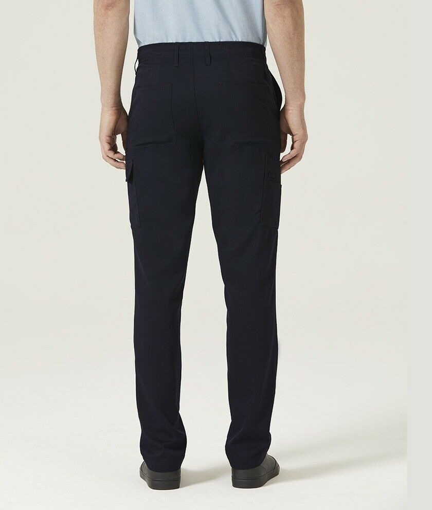 Mens NNT P/V Gaberdine Flex Waist Cargo Pants Navy Slim Leg Business Work CATCKH-Collins Clothing Co