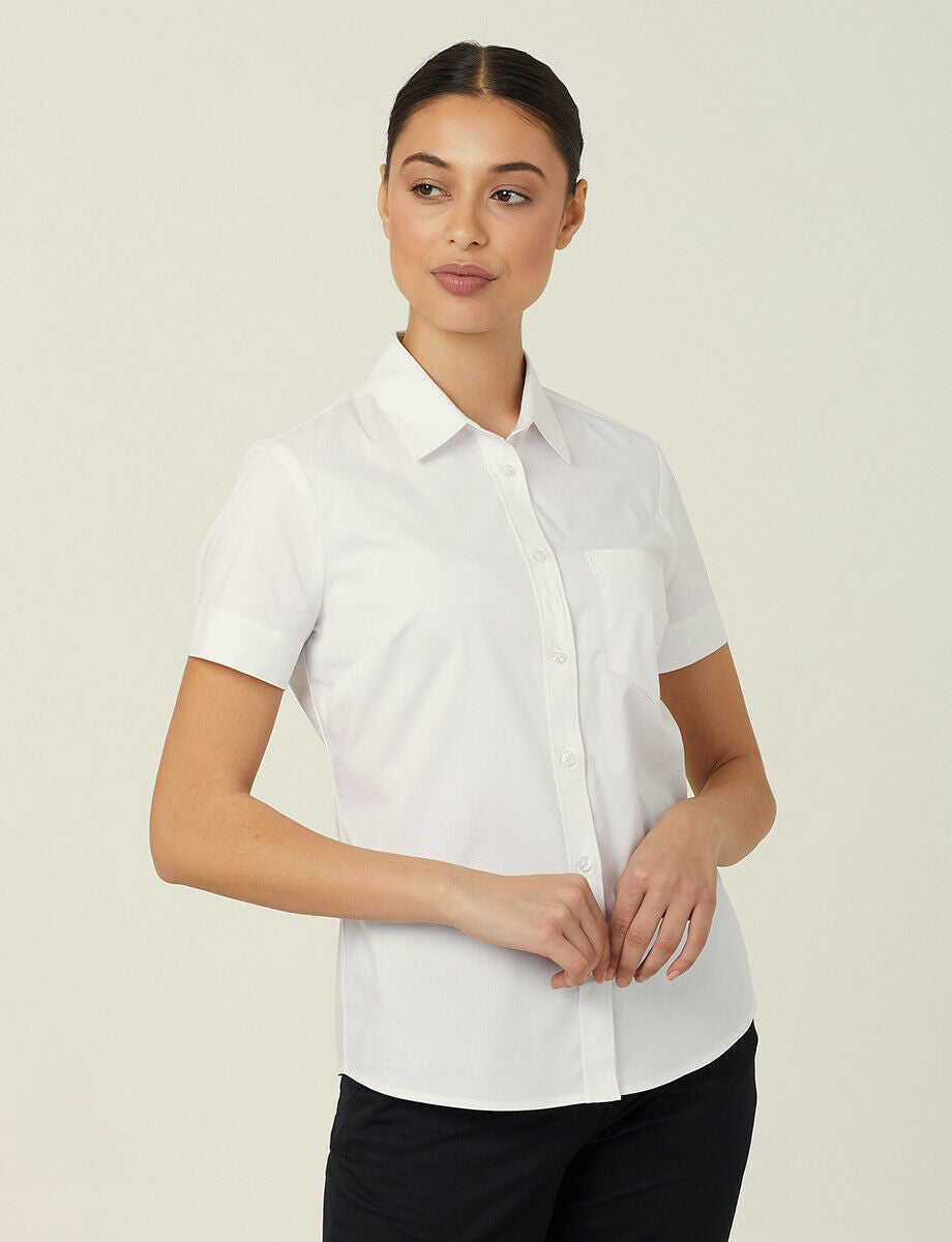 NNT Women Avignon Short Sleeve Slim Shirt Casual Comfortable Business CATUK8-Collins Clothing Co