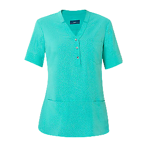 NNT Womens Silvi Spot Print S/S Tunic  V Neck Short Sleeve Blouse CAT9XP-Collins Clothing Co