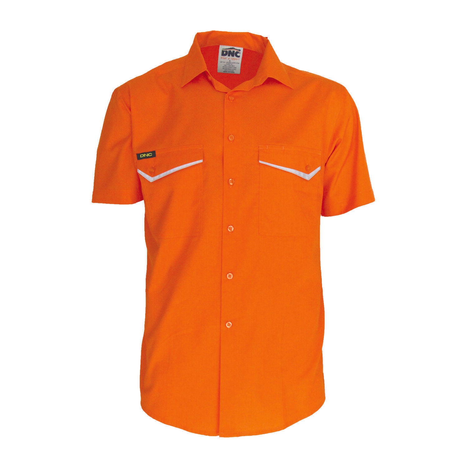 DNC Mens HiVis RipStop Cotton Cool Shirt S/S Lightweight Breathable Comfort 3583-Collins Clothing Co