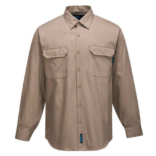 Portwest Adelaide Shirt, Long Sleeve, Regular Weight Button Front Closure MS903-Collins Clothing Co