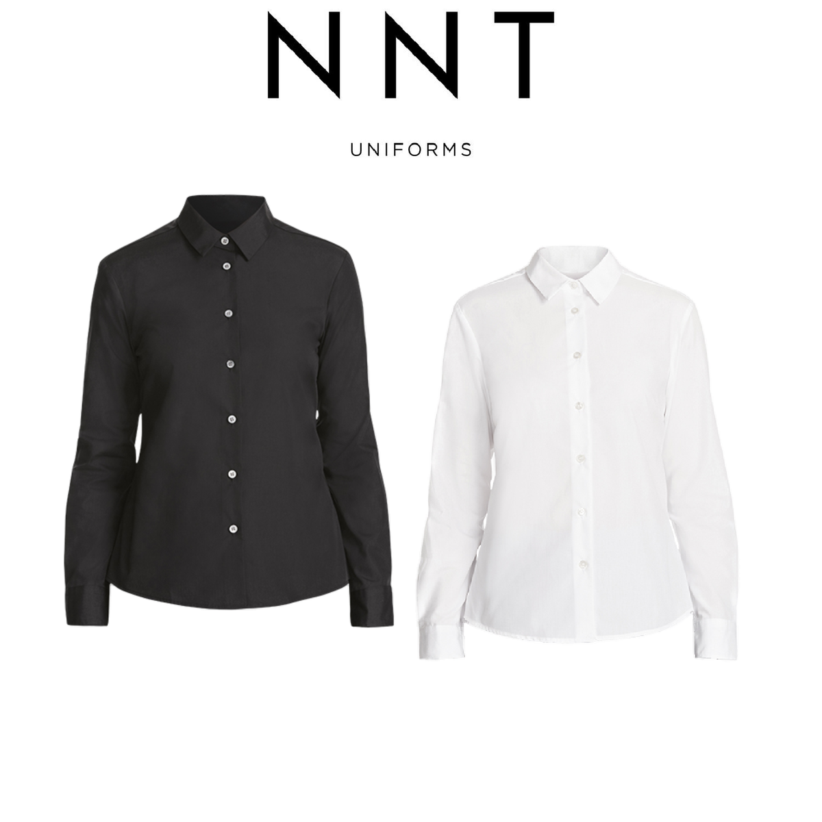 NNT Womens Long Sleeve Shirt Formal Polycotton Modern Slimline Business CATU67