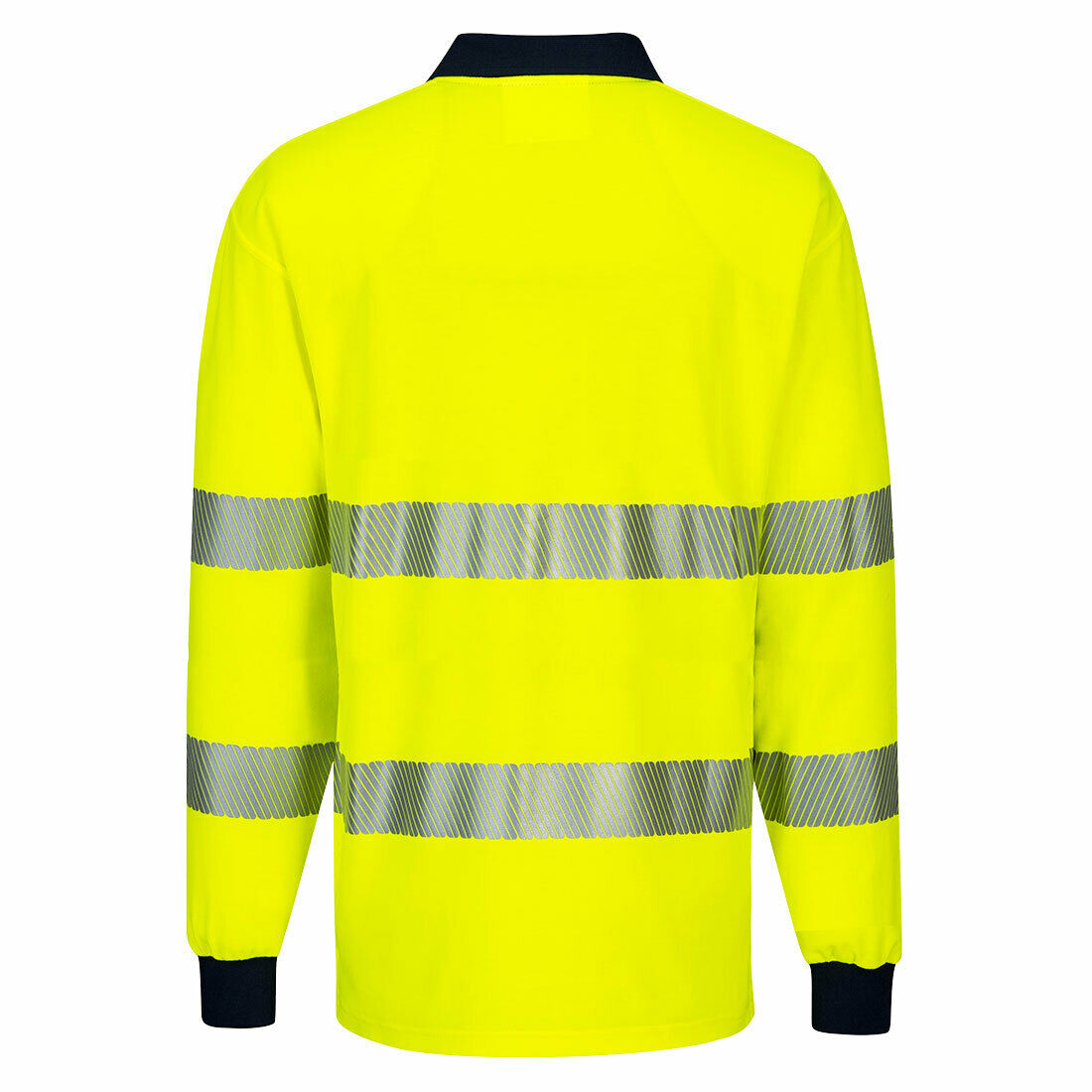 Portwest Mens Long Sleeve PW3 Hi-Vis Polo Shirt  Reflective Safety Workwear T186-Collins Clothing Co