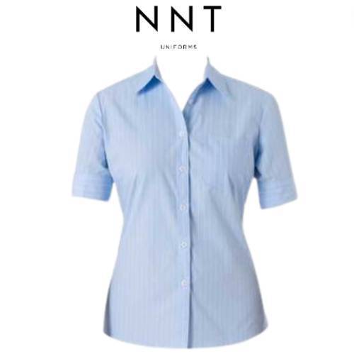 NNT Womens Cotton Blend Stripe S/S SCTION BK Shirt Classic Business Shirt CAT479