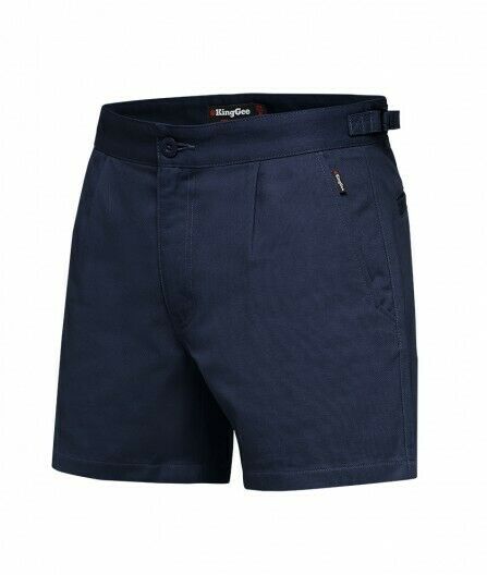 KingGee Drill Utility Shorts Adjustable Welt Pockets Cotton Work K07010-Collins Clothing Co